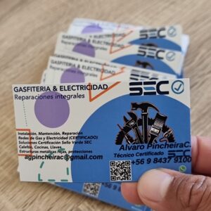 Tarjetas de presentación inmantadas